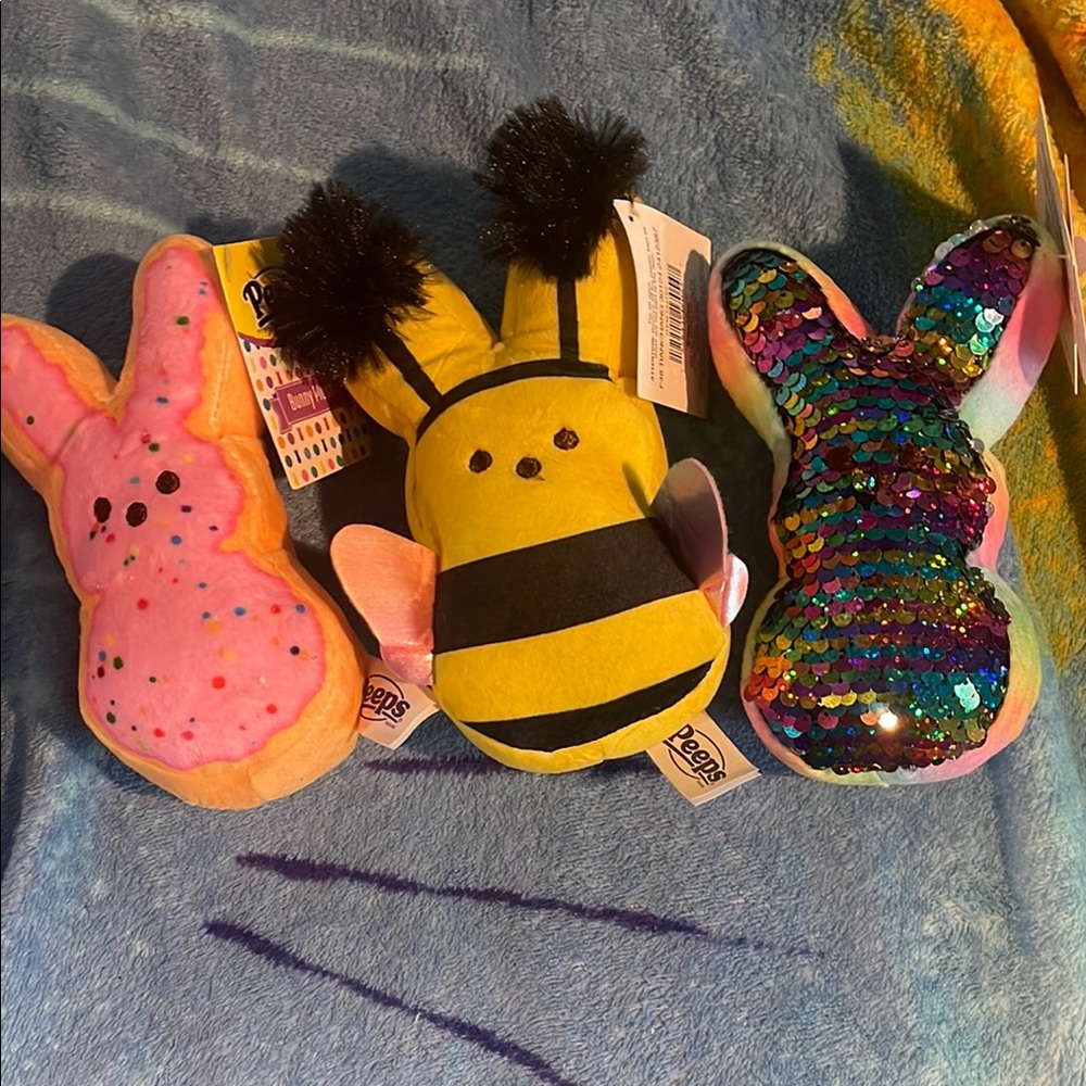 Nwot three Plush Bunny Accessories Set